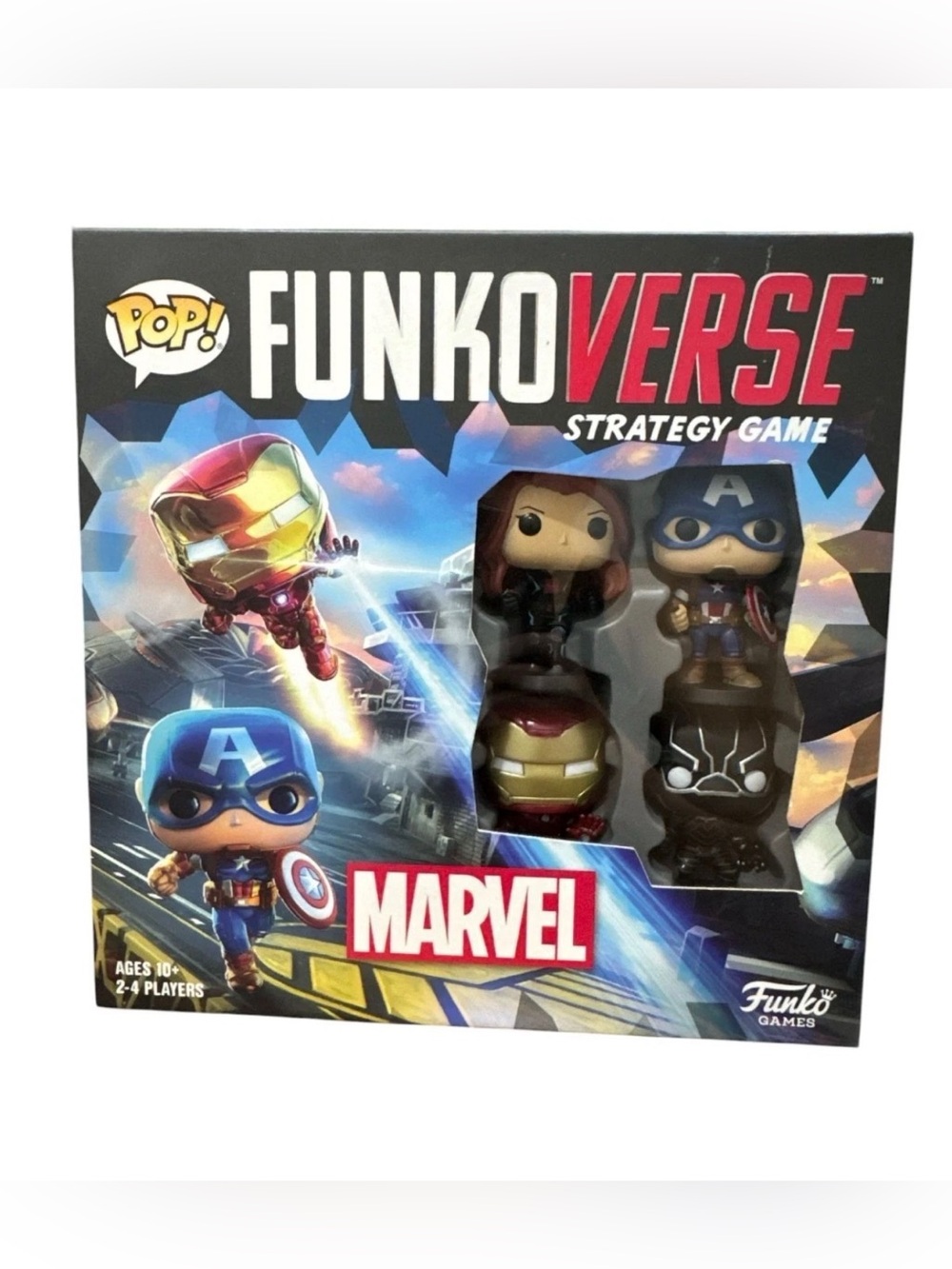 Funko Pop! Funkoverse Marvel Strategy Game WITH/ Captain America, Iron Man, Blac